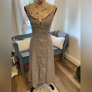 Sienna Sky Animal Print Button-Down Maxi Dress